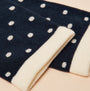 Joules EVERYDAY Womens Socks Navy/Oatmeal detail view showcasing soft fabric and polka dot design.