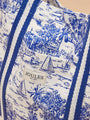 Joules PROMENADE Womens Tote Bag Blue Toile detail view showcasing design and branding.