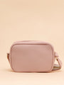 Joules TRENT Womens Cross Body Bag Pale Pink front view with adjustable strap and zip closure.