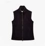 Joules HERITAGE FLEECE Mens Gilet Black front view, sleeveless, zip closure, made from 100% recycled polyester.