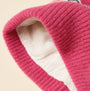 Joules KARA BOBBLE Womens Beanie Hat Pink detail view showcasing soft lining and texture.