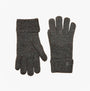 Joules HAMMOND Mens Gloves Grey front view showing the knitted texture and cuff design.