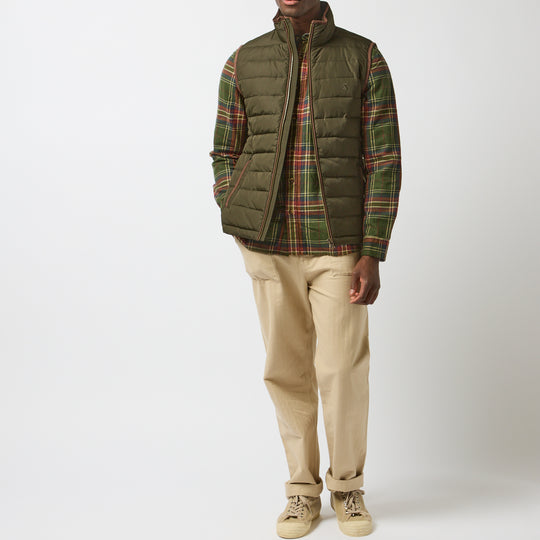 Joules HERITAGE PADDED Mens Gilet Green