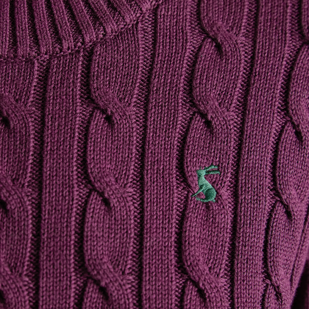 Joules CLASSIC CABLE Womens Sweaters Wine