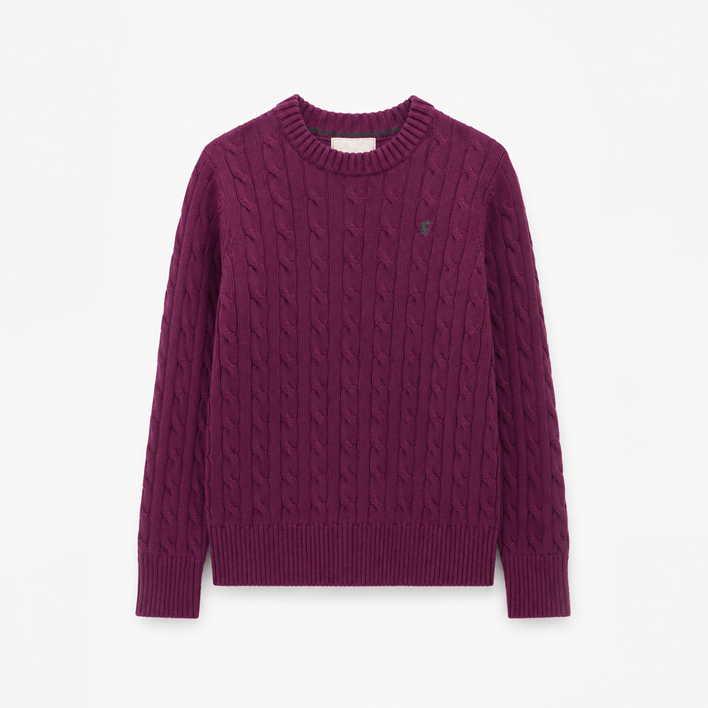 Joules CLASSIC CABLE Womens Sweaters Wine