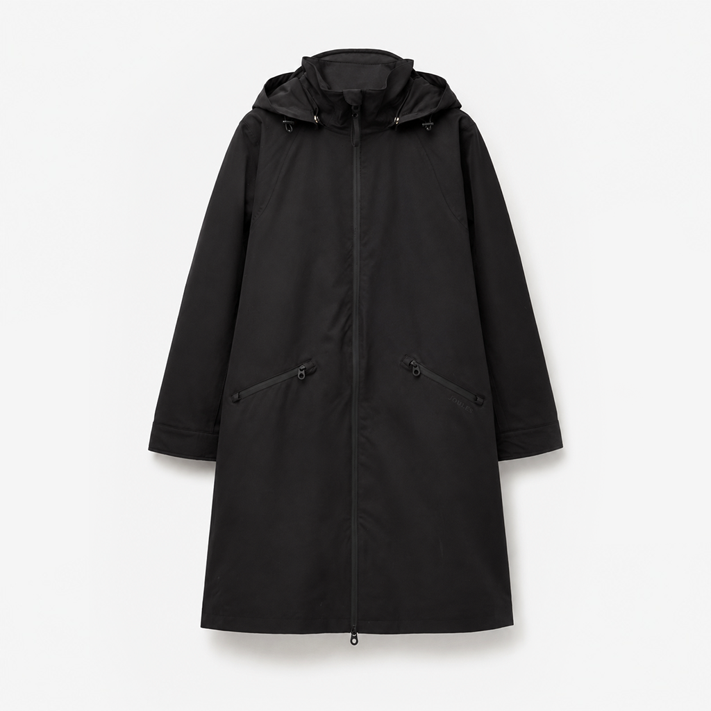 Joules RAINAWAY Womens Waterproof Rain Coat Black