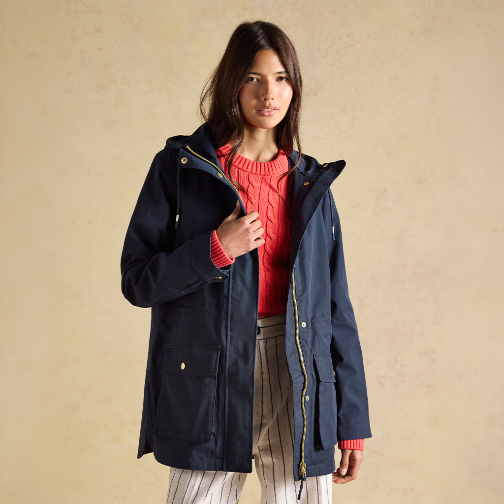 Joules PORTWELL Womens Rain Coat Navy