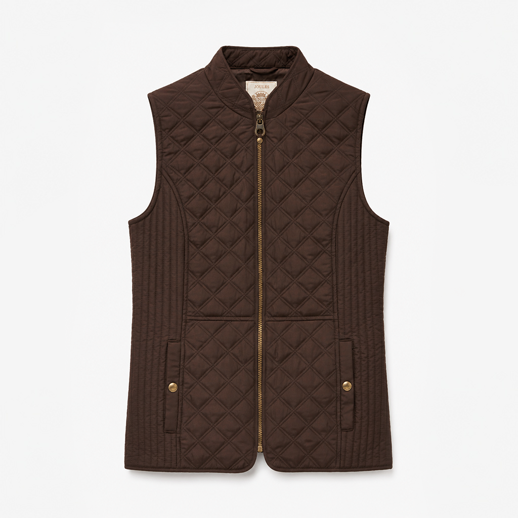 Joules MINX Womens Gilets Chocolate Brown