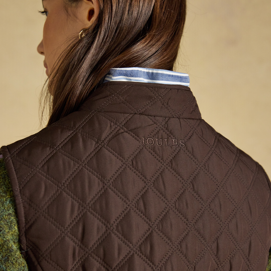 Joules MINX Womens Gilet Chocolate Brown