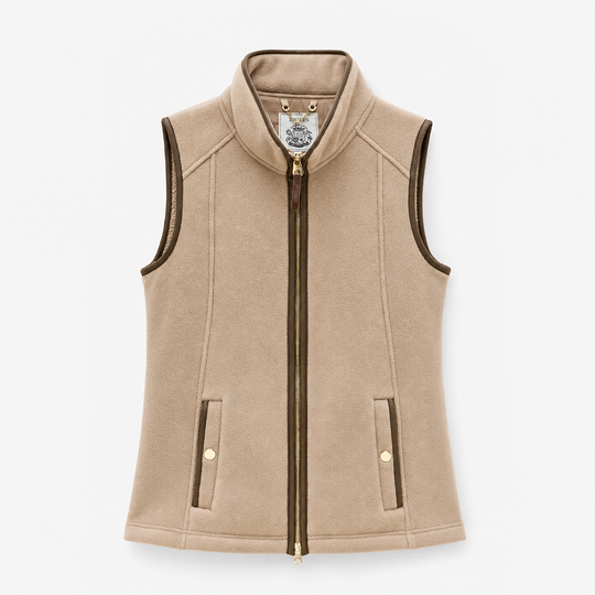 Joules HERITAGE Womens Gilet Mink Brown