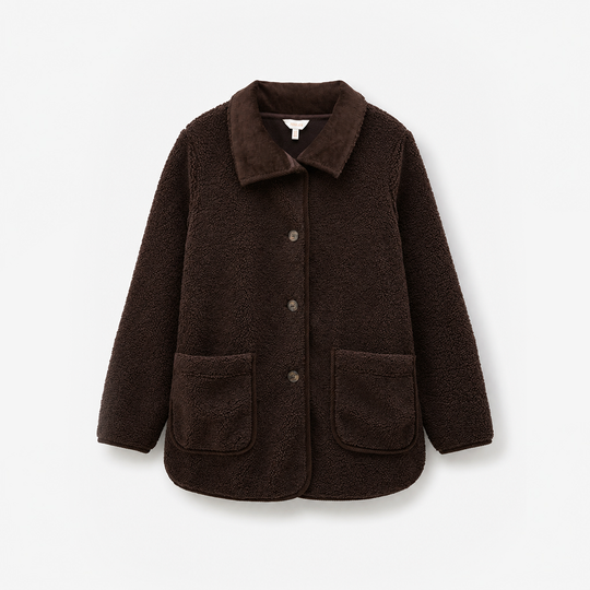 Joules SADIE LONGLINE Womens Longline Jackets Chocolate Brown
