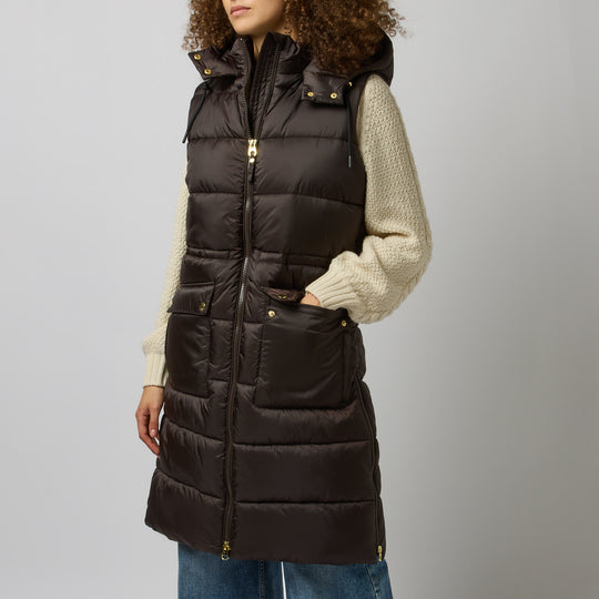 Joules WINDERMERE Womens Gilet Chocolate Brown