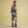 Joules ALMA Womens Pyjama Set Horse Multi back view featuring colorful horse patterns and a comfortable fit.