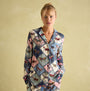 Joules ALMA Womens Pyjama Set Horse Multi front view featuring long sleeves and vibrant horse print design.