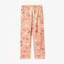Joules STELLA Womens Pyjama Bottoms Pink Dogs front view with hand-drawn dog print and elasticated waist.