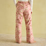 Joules STELLA Womens Pyjama Bottoms Pink Dogs back view showing elasticated waist and hand-drawn dog print.