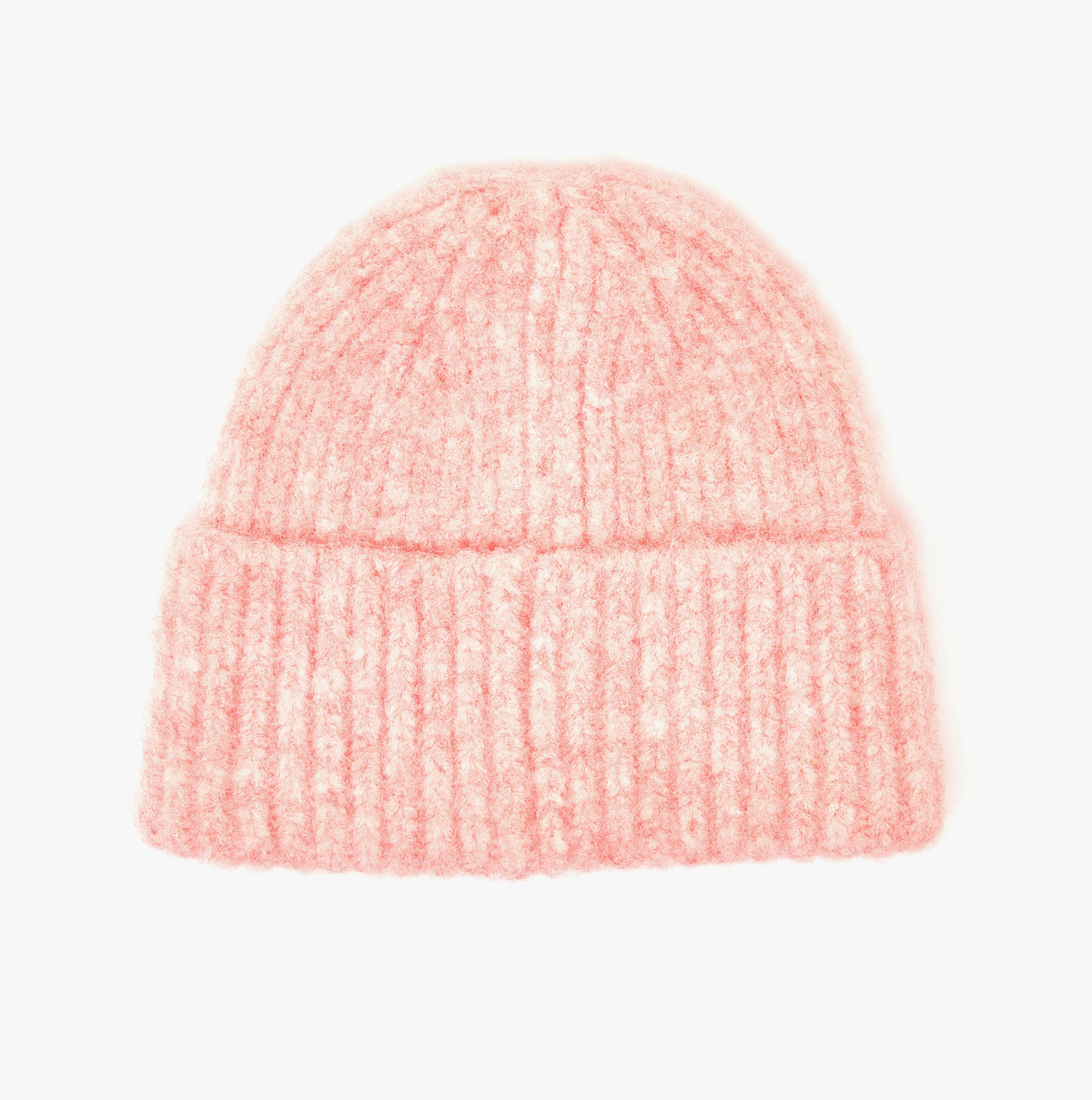Joules CAVERSHAM Womens Beanie Pink top view showing texture and design in soft pink color.
