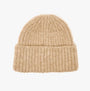Joules CAVERSHAM Womens Beanie Oat front view, cozy ribbed design, made with recycled materials.