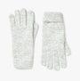 Joules CAVERSHAM Womens Gloves Grey front view showcasing soft, warm texture, featuring brand label on cuff.