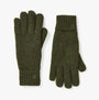 Joules BERWICK Mens Gloves Green front view showing texture and ribbed cuff for added warmth.