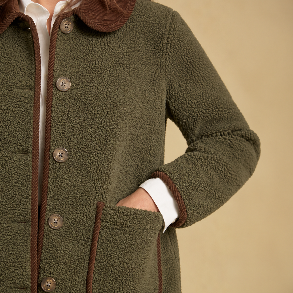 Joules SADIE SHORT Womens Track Jackets Khaki Green