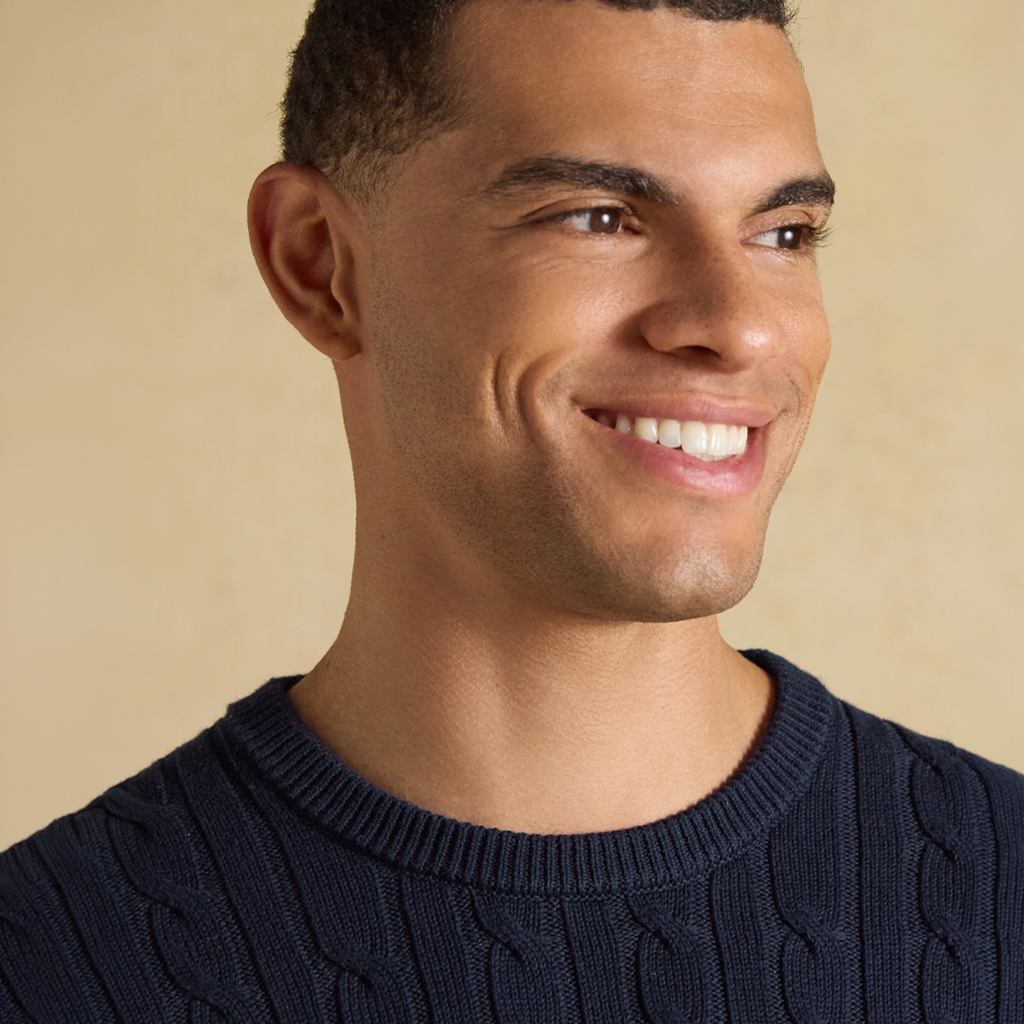 Joules CABLE CREW Mens Sweater Navy