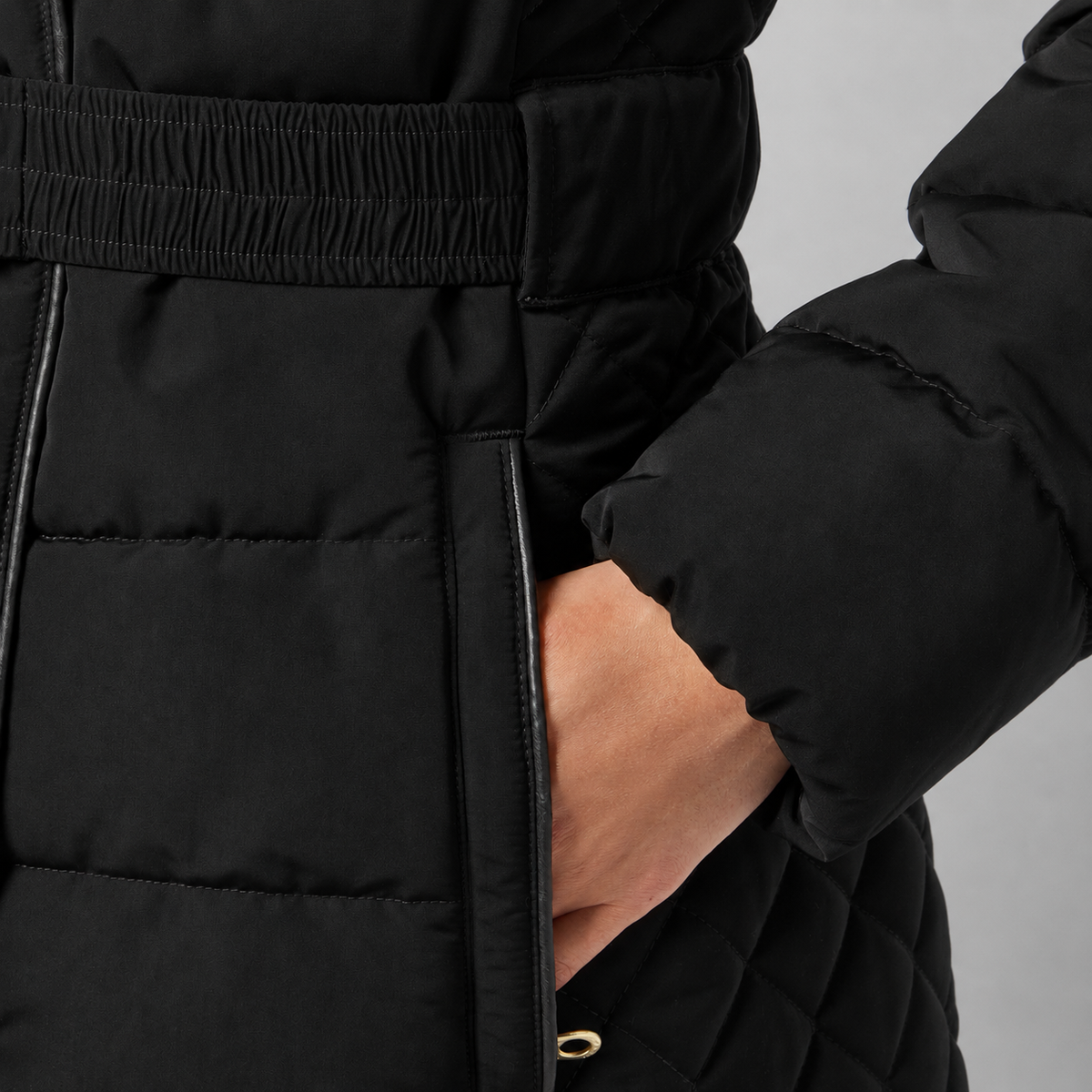 Joules ASPEN LONG Womens Longline Jackets Black
