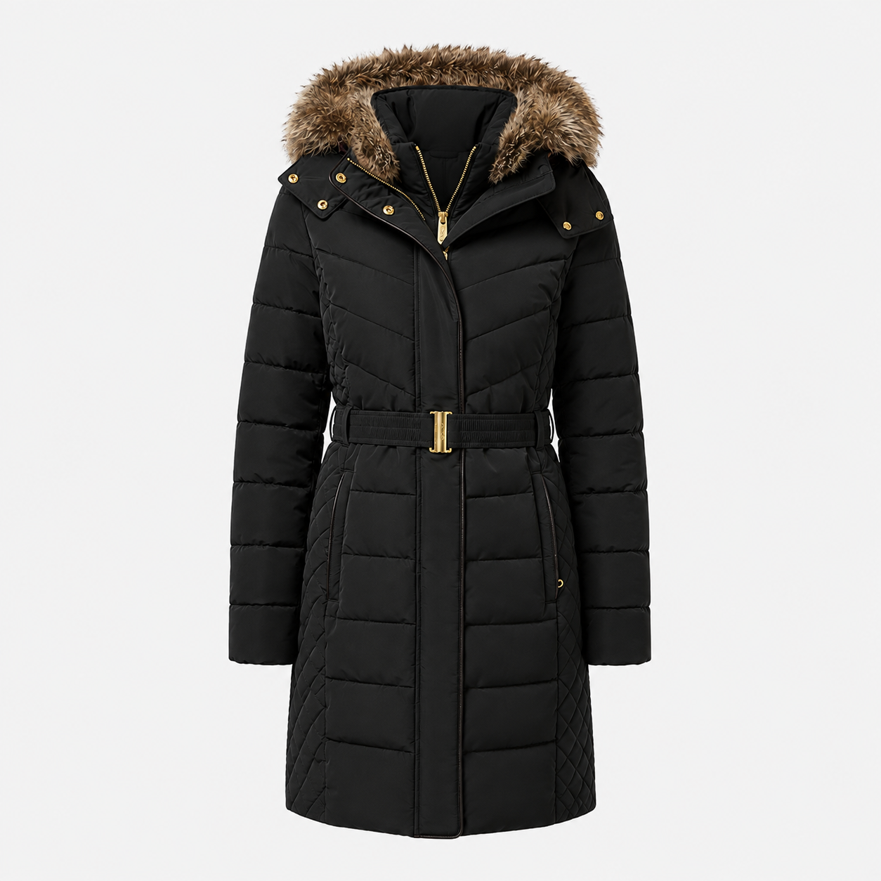 Joules ASPEN LONG Womens Longline Jackets Black
