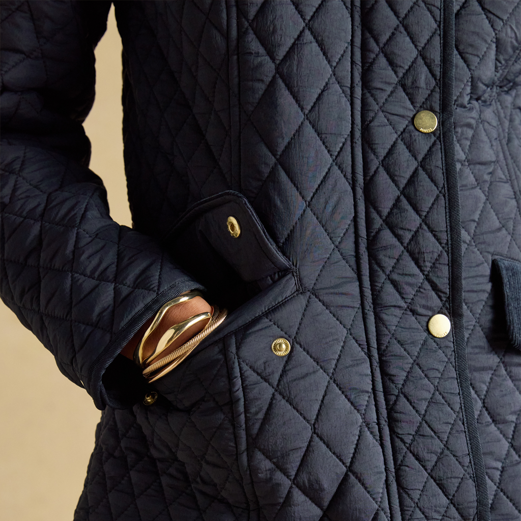 Joules HIGHCLERE Womens Quilted Jackets Navy