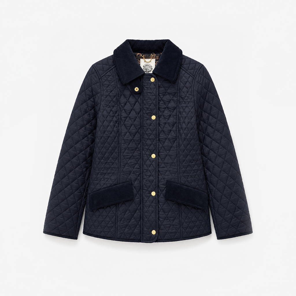 Joules HIGHCLERE Womens Quilted Jackets Navy