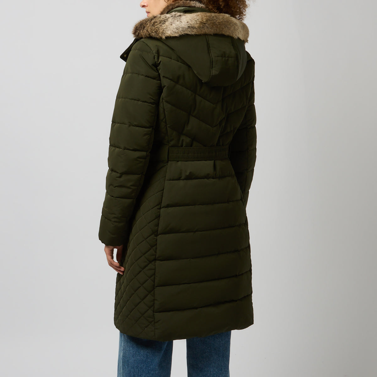 Joules ASPEN LONG Womens Longline Jackets Dark Green
