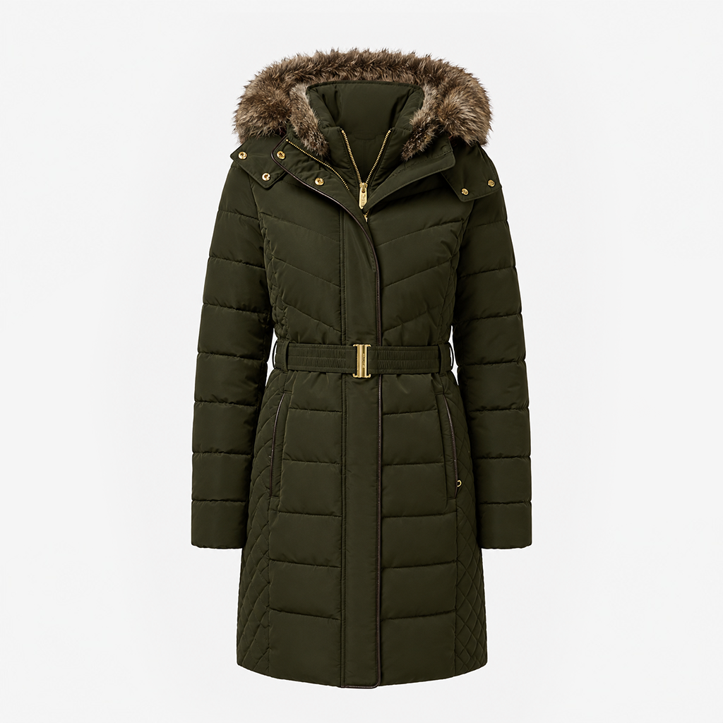Joules ASPEN LONG Womens Longline Jackets Dark Green
