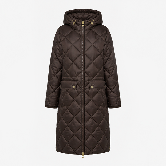 Joules CHESSINGTON Womens Quilted Jacket Chocolate Brown