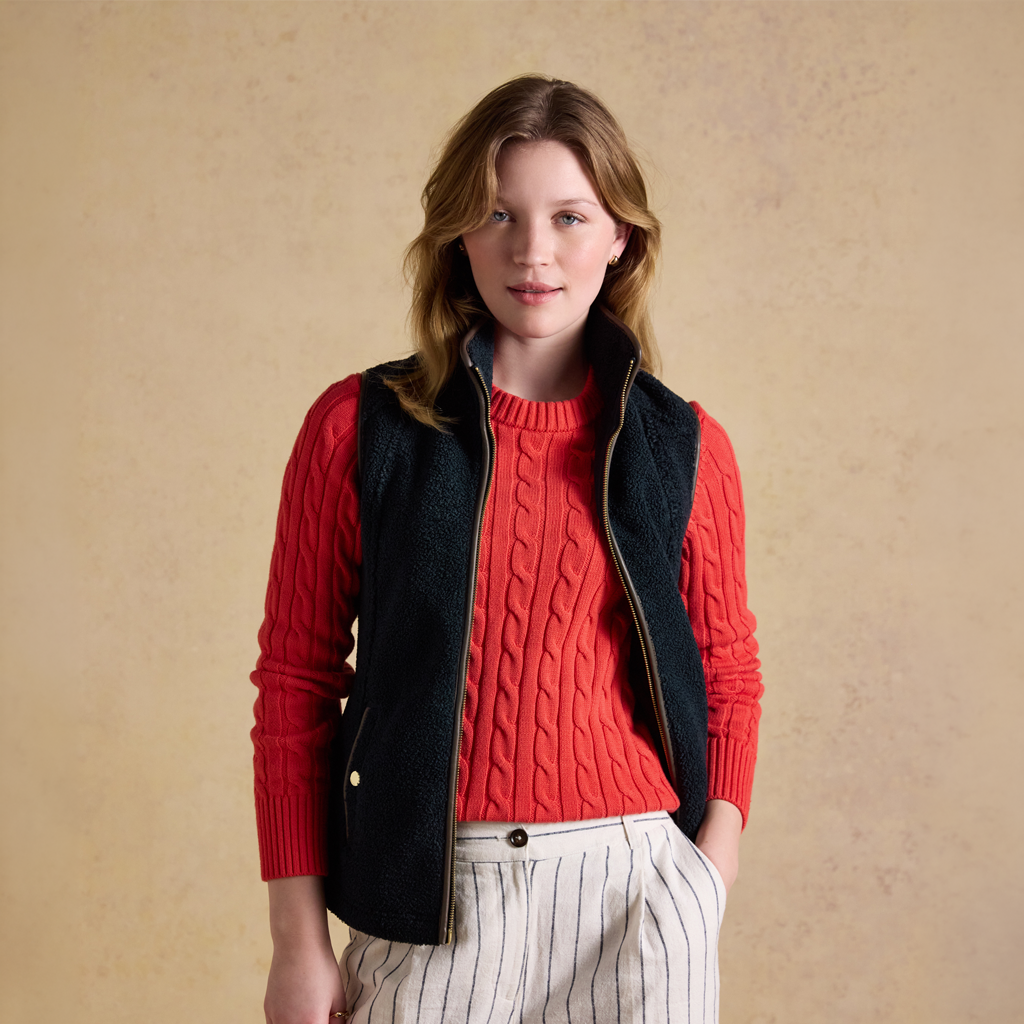 Joules BORG HERITAGE Womens Gilets Navy