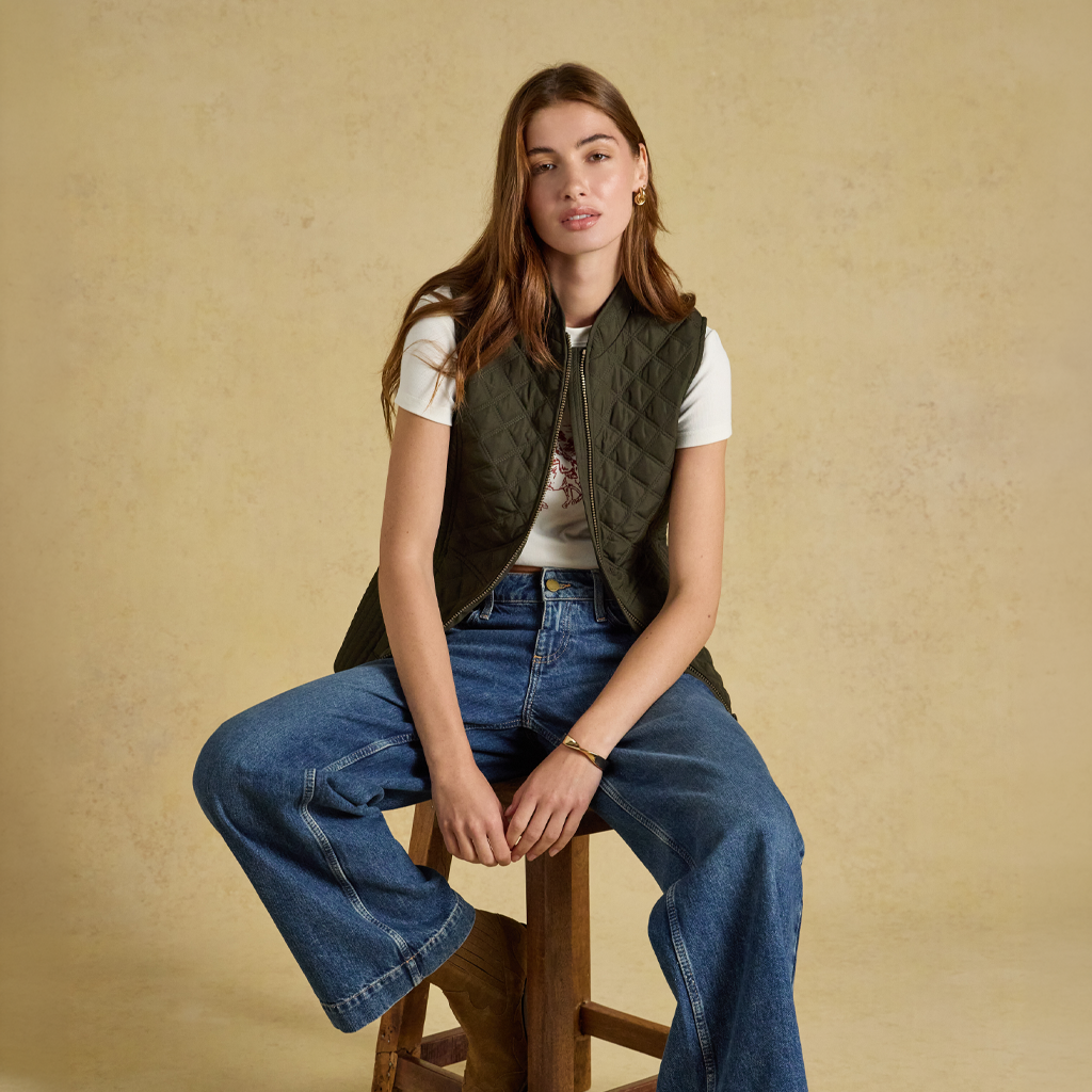 Joules MINX Womens Gilets Rosemary Green