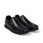 Kickers 114227 FRAGMA SLIP Boys School Shoes in Black, side profile view showing touch fastening