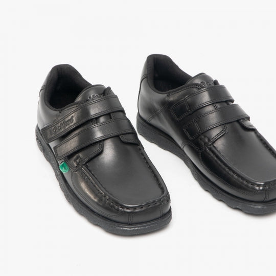Kickers 114244 FRAGMA STRAP Boys School Shoes Black