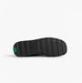 Kickers 114245 FRAGMA SLIP Boys School Shoes Black sole view with rubber grip and green accent.