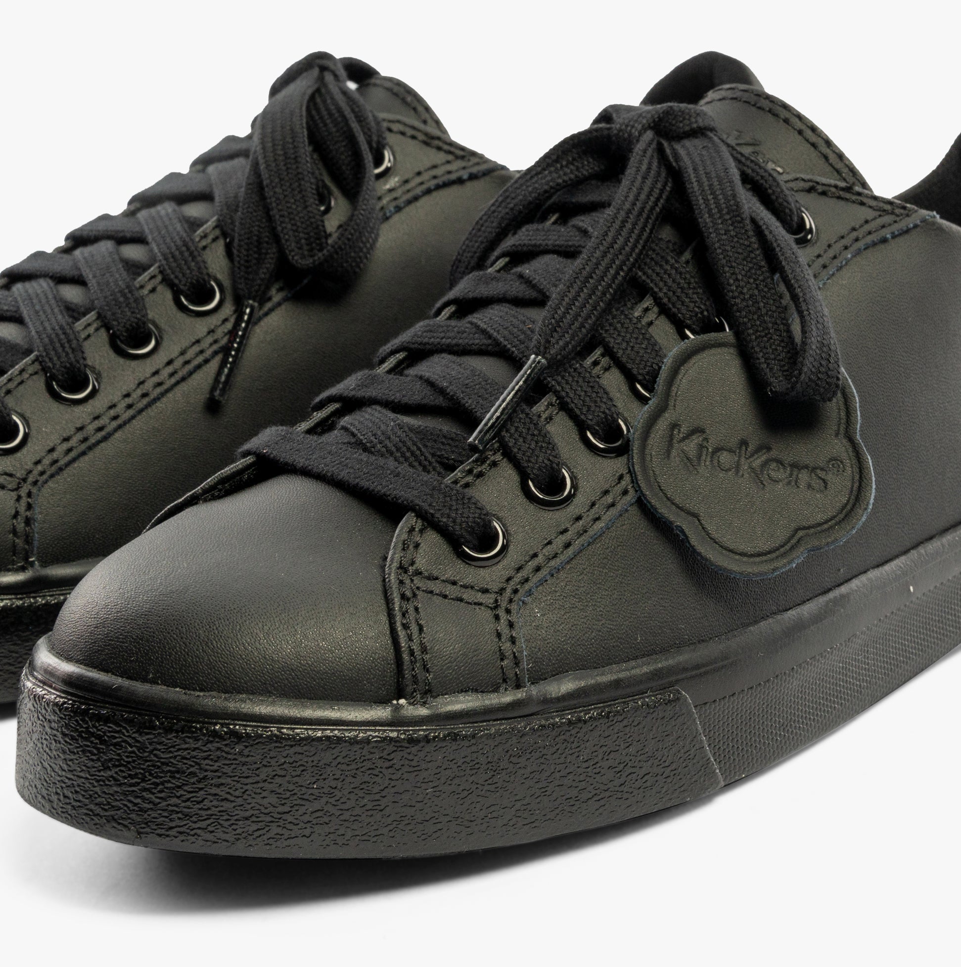 Kickers TOVNI LACER Boys School Shoes Black