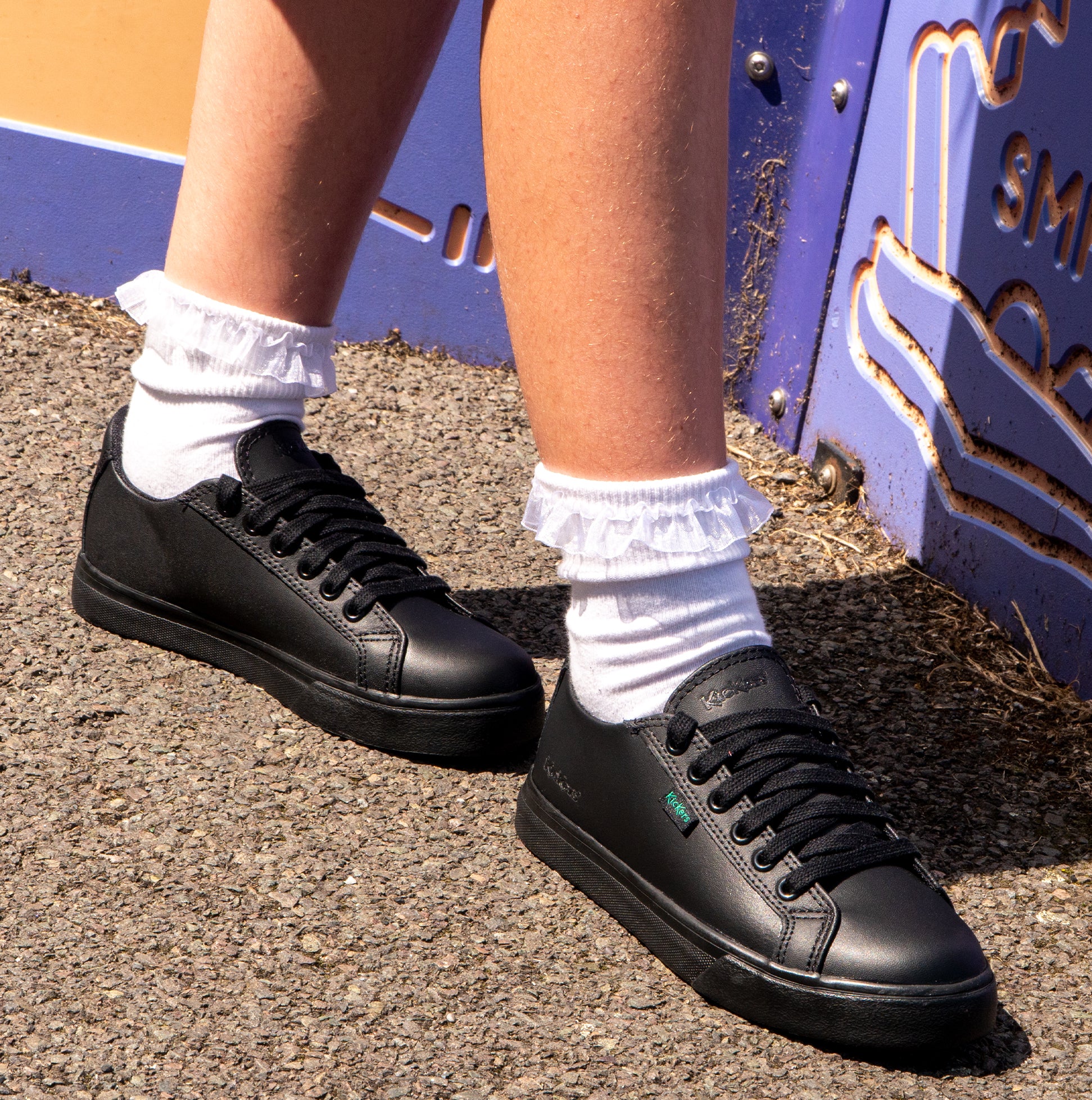 Kickers 114729 TOVNI LACER Unisex School Shoes Black