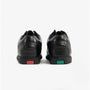 Kickers 114861 FRAGMA LACE 2 Eyelet School Shoes Black back view, featuring round toe and lace-up closure.