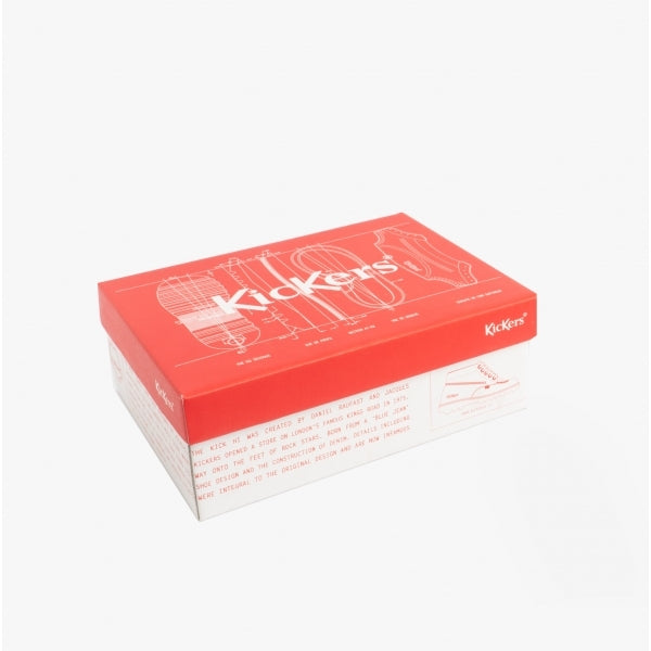 Kickers 114861 FRAGMA LACE 2 Eyelet School Shoes Black packaging box view