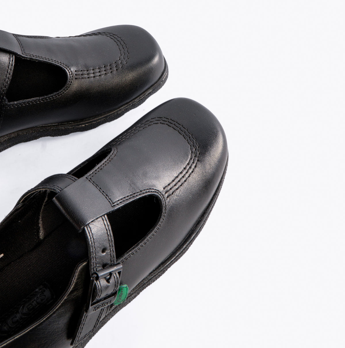 Scarpe Mary Jane Kickers Fragma T-Buckle Donna - Vernice Nera Lucida, Stile Classico E Comodo