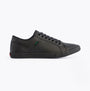 Kickers 116407 KODY LO Unisex School Shoes Black side view featuring lace-up closure and rubber sole.