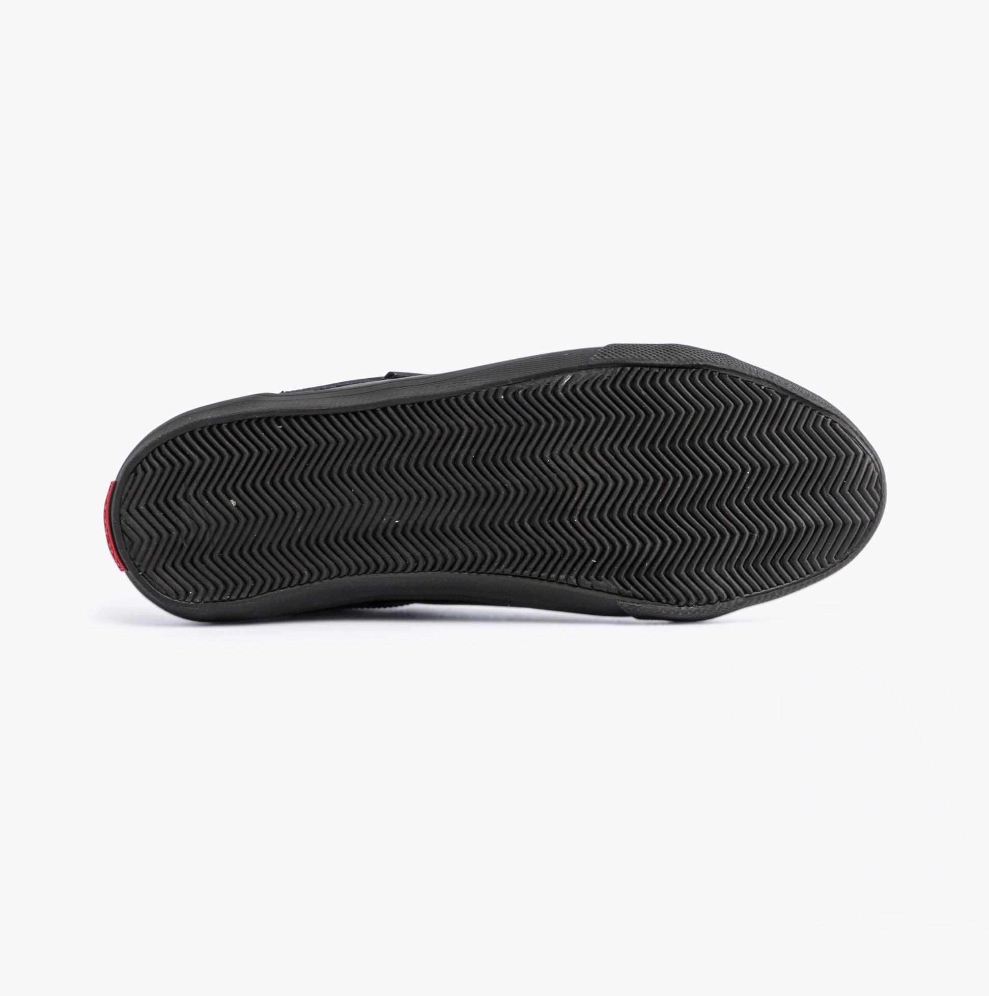 Kickers 116407 KODY LO Unisex School Shoes Black bottom view showing rubber sole detail.