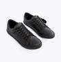 Kickers 116407 KODY LO Unisex School Shoes Black side view showing lace-up closure and rubber sole.