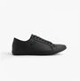 Kickers 116408 KODY LO Unisex School Shoes Black side view showing lace-up design and round toe shape.