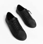 Kickers 116408 KODY LO Unisex School Shoes Black top view with round toe and lace-up closure.