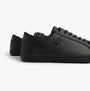 Kickers 116408 KODY LO Unisex School Shoes Black side view showcasing sleek design and lace-up closure.