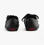 Kickers 116407 KODY LO Unisex School Shoes Black back view showcasing lace-up design and flat rubber sole.